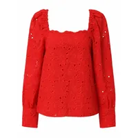 Vero Moda Бродирана блуза Ribbon Red • M