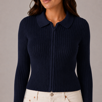 AÉROPOSTALE Polo Zip блуза • XL