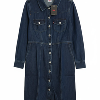 Levi’s тъмносиня дънкова рокля-риза Standard Fit - M