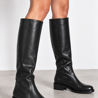 MANGO Bota Rider дамски високи ботуши – черни • 38