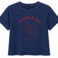 ONLY Тениска “Saddle Up!” • M Oversized