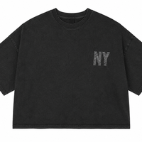 ONLY Тениска с кристали NY • S Oversized