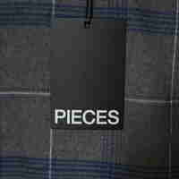PIECES Diana Кариран пеплум топ • L