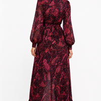 Mango Paisley дълга рокля • S