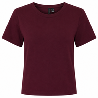 Vero Moda Базова тениска в бордо • M