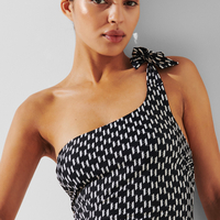 Karl Lagerfeld Monogram Tie Cheeky Swimsuit • S