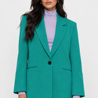 NA-KD Sharp Oversized дамско сако – зелено • 36