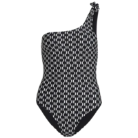Karl Lagerfeld Monogram Tie Cheeky Swimsuit • S