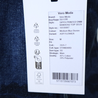 Vero Moda Деним бюстие с флорален принт • M