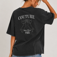 ONLY Черна тениска Couture • S Oversized