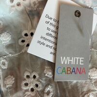 White Cabana бродирана crop блуза с връзка • M