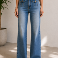 Vero Moda широки дънки с висока талия • W28