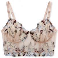 Triumph Floral Embroidery Longline Bra • EU 75B