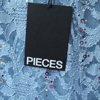 Pieces Дантелен панталон с пайети • L