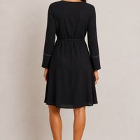 Vero Moda Черна рокля с колан • M