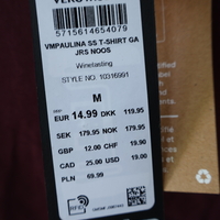 Vero Moda Базова тениска в бордо • M