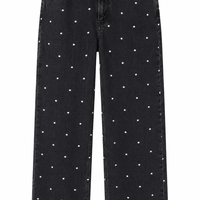 Vero Moda Черни wide дънки на точки • W29/32