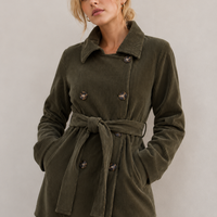Vero Moda тренч от едро кадифе • M/L