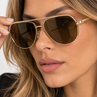 A.J. Morgan Dorado Metal Aviator слънчеви очила • Gold/Brown
