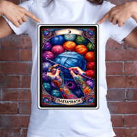 Дамска Тениска „Плетачката“–Таро Арт Серия-Различни цветове