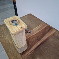 Дървен диспенсър за ракия с чешмичка – 2