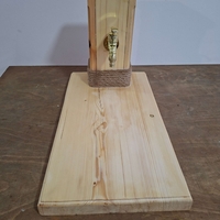 Дървен диспенсър за ракия с чешмичка