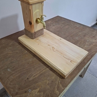 Дървен диспенсър за ракия с чешмичка