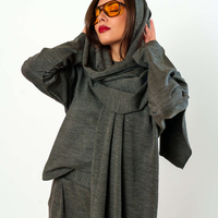 Блуза с яка/качулка Grey whisper