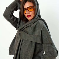 Блуза с яка/качулка Grey whisper