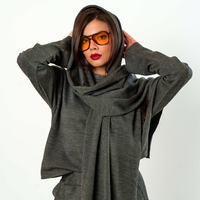 Блуза с яка/качулка Grey whisper