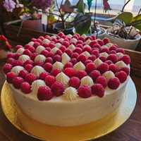 Брауни торта с малини 26см