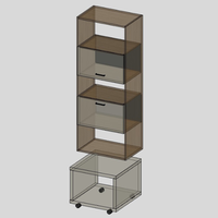 Модул „Горен и долен шкаф с подвижна маса“