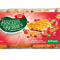 Бисквити Biscuits & Berries с ягоди и стафиди 210 г (Украйна)