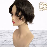 Тупе/Полуперука - 100% естествен косъм - Кестеняво (Модел подходящ и за мъже)