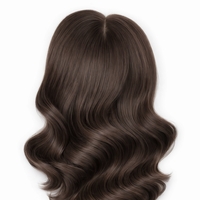 /ПРЕМИУМ/ Тупе - 100% естествен косъм - Светло кестеняво (вълни)