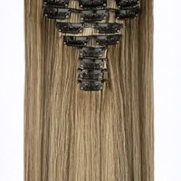 Комплект екстеншън от 9 части - СВЕТЛО КАФЯВО С КИЧУРИ