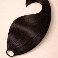 Опашка с ластик - Тъмен шоколад 85см (РЪЧНА изработка)