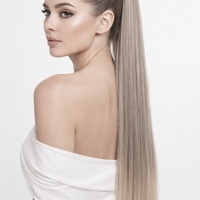 Нов вид Опашка с ластик - Сиво омбре