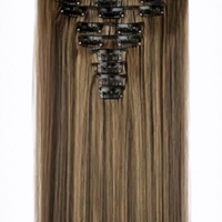 Комплект екстеншън от 9 части - ТЪМНО КАФЯВО С КИЧУРИ