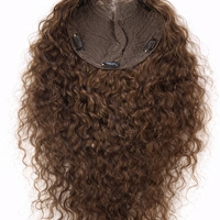 /ПРЕМИУМ/ Тупе - 100% естествен косъм - Медно кафяво (къдрици)