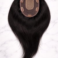 Тупе - 100% естествен косъм – Модел СТАНДАРТ - Тъмно кафяво към черно (N2) 45см