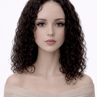 /ПРЕМИУМ/ Тупе - 100% естествен косъм - Тъмно кафяво No:3 (къдрици)