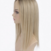 /ПРЕМИУМ/ Тупе - 100% естествен косъм - Натурално русо с тъмен корен