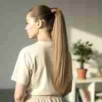 PREMIUM - Опашка с шнола - Пясъчно русо преливащо