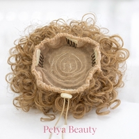 Кок с мрежа и ластик - Тъмно русо