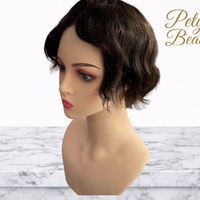 Тупе/Полуперука - 100% естествен косъм - Кестеняво (Модел подходящ и за мъже)