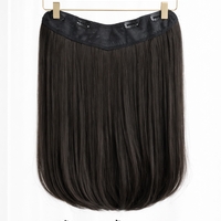 Екстеншън на цял ред - ТЪМНО КАФЯВ - 55см.