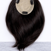 Тупе - 100% естествен косъм – Модел МИНИ - Тъмно кафяво No:3