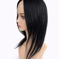 Тупе - 100% естествен косъм - Черно 45см /без бретон/