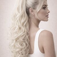 Опашка с шнола - Бяло русо (вълни)